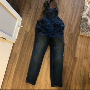 Dark Wash free people overalls!